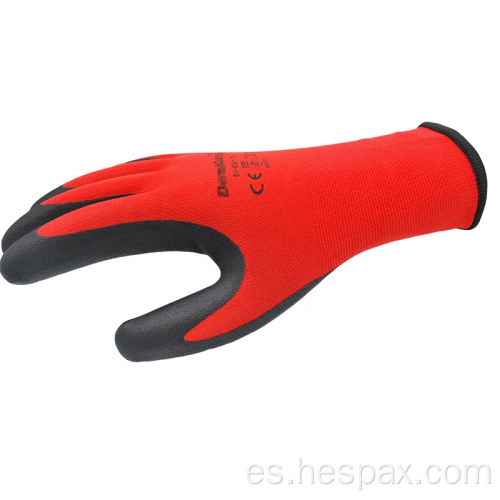 Hespax Custom 15G Polyester Nitrile Guantes recubiertos con ensamblaje